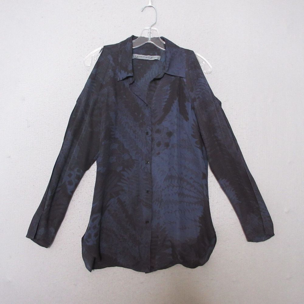 Raquel Allerga Top 1 or‎ Medium Silk Split Slv Contemporary Luxury Button